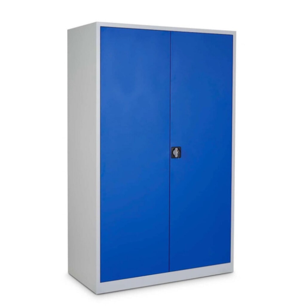 CEHA Stahlschrank HS-XBT, 5 OH, HxBxT 1.950 x 1.200 x 500 mm, pulverbeschichtete Fachböden, lichtgrau/enzianblau Produktabbildung: CEHA Stahlschrank HS-XBT, 5 OH, HxBxT 1.950 x 1.200 x 500 mm, pulverbeschichtete Fachböden, lichtgrau/enzianblau