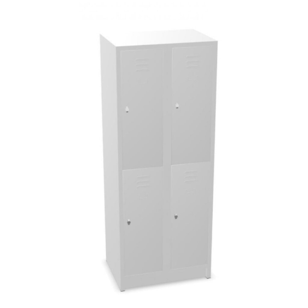 CEHA Garderobenspind mit Sitzbank HG-SB-2, Drehriegelverschluss, 2-stöckig, 4 Fächer, HxBxT 1.800 x 600 x 500 mm, lichtgrau Produktabbildung Nr. 1: CEHA Garderobenspind mit Sitzbank HG-SB-2, Drehriegelverschluss, 2-stöckig, 4 Fächer, HxBxT 1.800 x 600 x 500 mm, lichtgrau