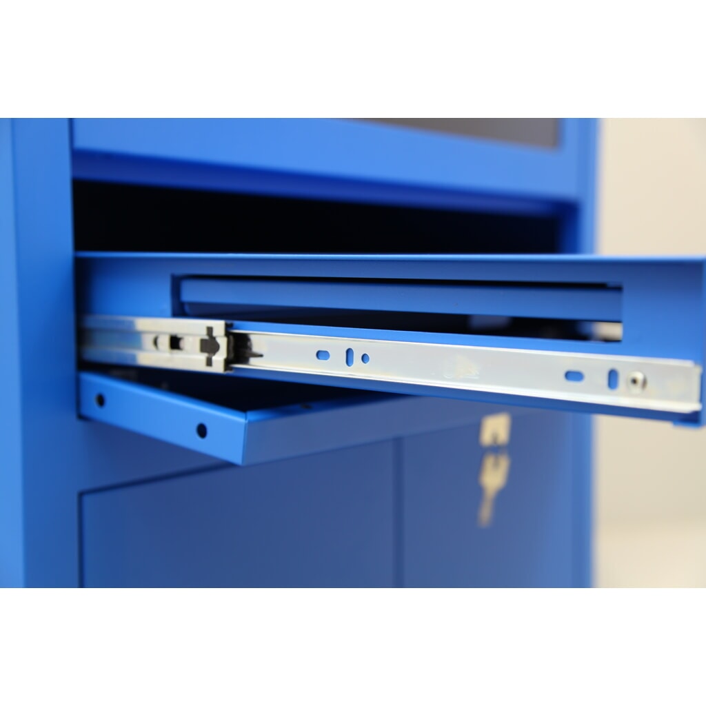CEHA Mobiler Computerschrank HCS-1, HxBxT 1.750 x 650 x 550 mm, enzianblau Produktabbildung Nr. 4: CEHA Mobiler Computerschrank HCS-1, HxBxT 1.750 x 650 x 550 mm, enzianblau