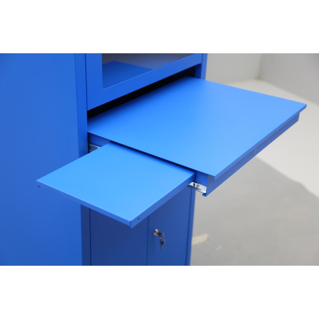 Produktabbildung Nr. 6: CEHA Mobiler Computerschrank HCS-1, HxBxT 1.750 x 650 x 550 mm, enzianblau