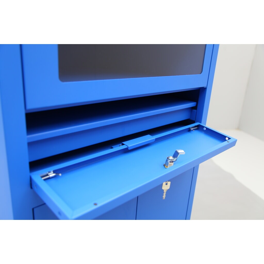 CEHA Mobiler Computerschrank HCS-1, HxBxT 1.750 x 650 x 550 mm, enzianblau Produktabbildung Nr. 7: CEHA Mobiler Computerschrank HCS-1, HxBxT 1.750 x 650 x 550 mm, enzianblau