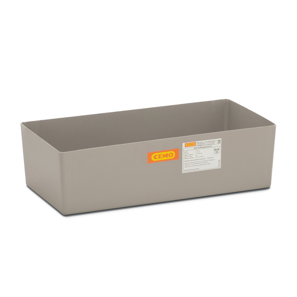 Produktabbildung: CEMO Auffangwanne aus GFK, HxBxT 240 x 420 x 820 mm