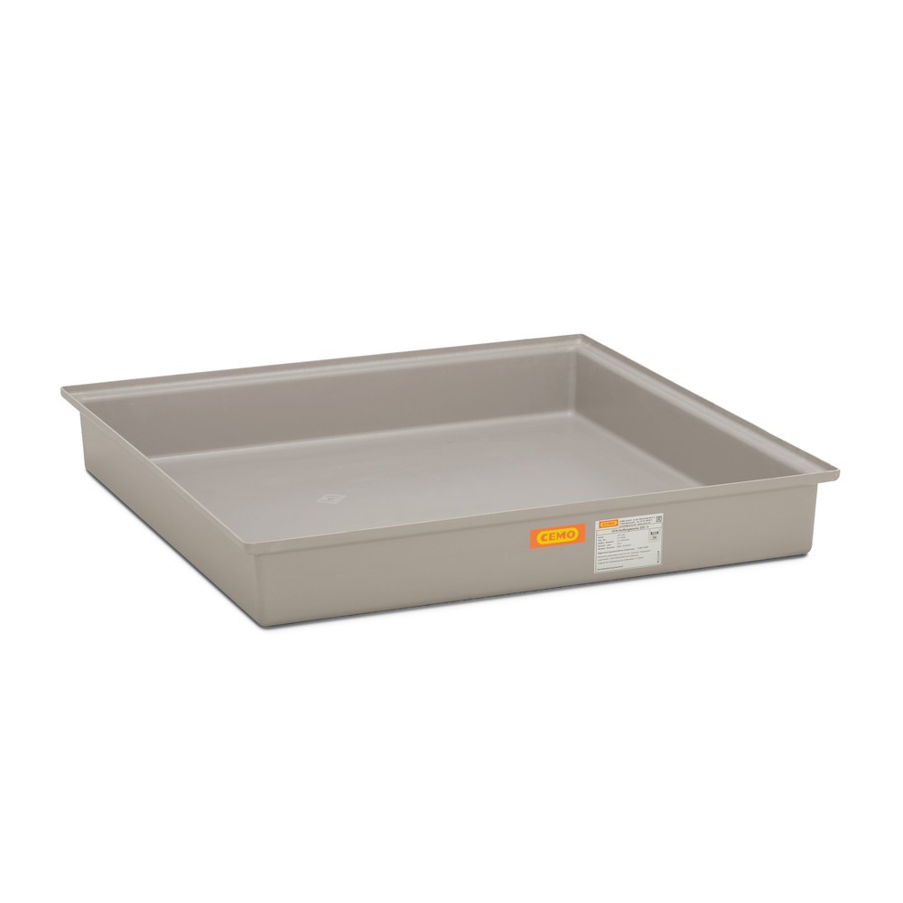 Produktabbildung: CEMO Auffangwanne aus GFK, HxBxT 180 x 1.280 x 1.280 mm