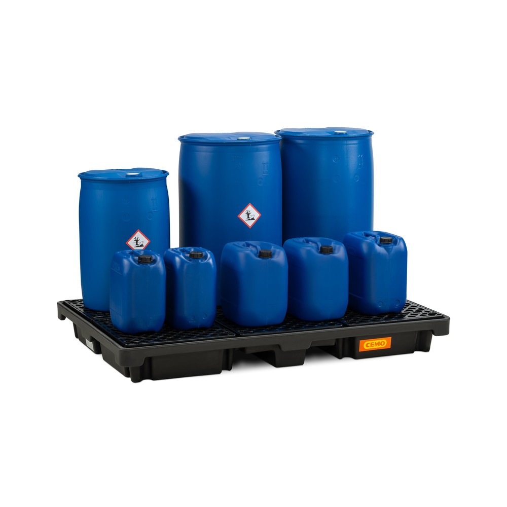 Produktabbildung Nr. 2: CEMO Fassauffangwanne 220/6, 6x 200 l, Auffangvolumen 220 l