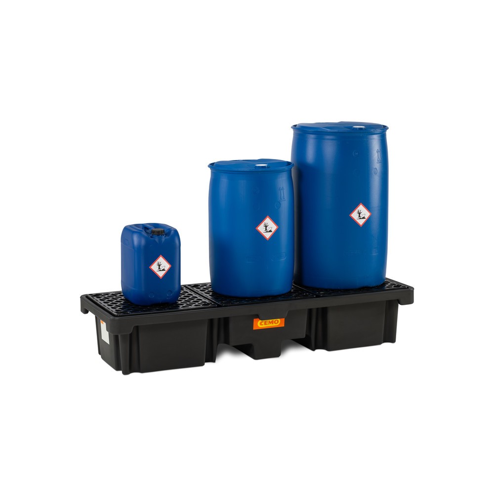 Produktabbildung Nr. 3: CEMO Fassauffangwanne 230/3, 3x 200 l, Auffangvolumen 215 l