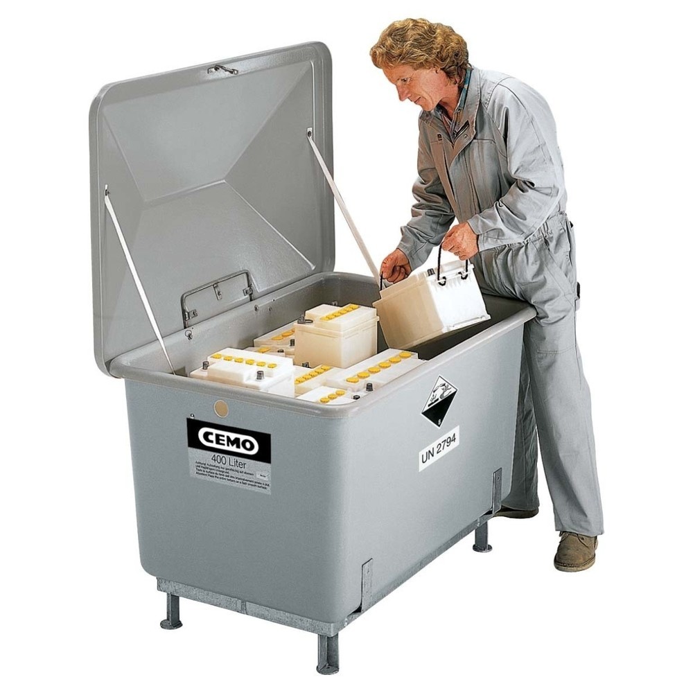 Produktabbildung: Kfz-Altbatterie-Sammelbehälter CEMO, 200 l