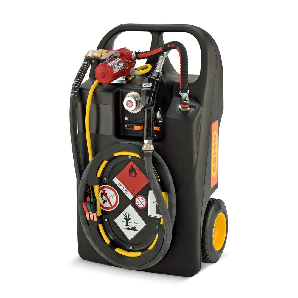 Produktabbildung: CEMO Kraftstoff-Trolley aus PE, 60 l, mit Elektropumpe