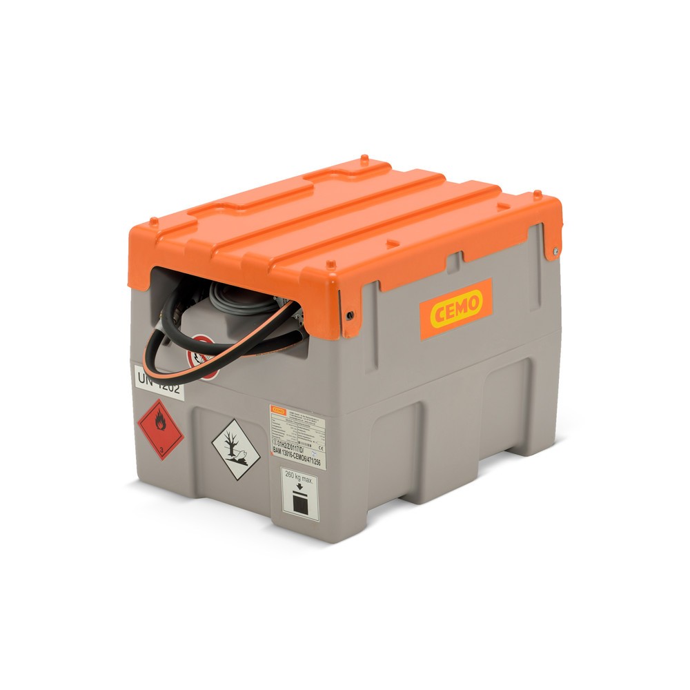 Produktabbildung: CEMO Mobile Diesel-Tankanlage mit ADR-Zulassung, 200 l, 40l/min, mit Klappdeckel