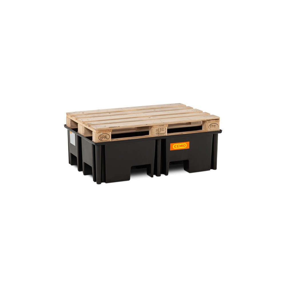Produktabbildung Nr. 3: CEMO Palettenauffangwanne 220/2, für 1 Palette 1.200 x 800 mm, Auffangvolumen 220 l, ohne Rost