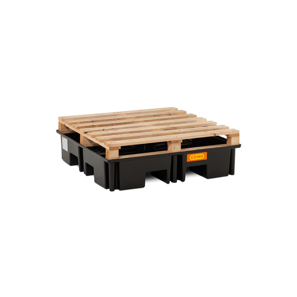 Produktabbildung Nr. 4: CEMO Palettenauffangwanne 220/4, für 1 Palette 1.200 x 1.200 mm, Auffangvolumen 220 l, ohne Rost