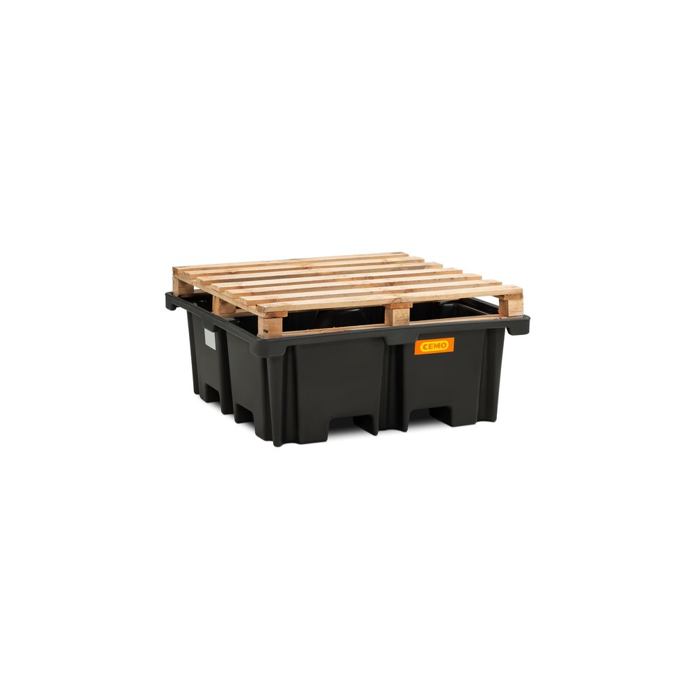 Produktabbildung Nr. 3: CEMO Palettenauffangwanne 400/4, für 1 Palette 1.200 x 1.200 mm, Auffangvolumen 400 l, ohne Rost