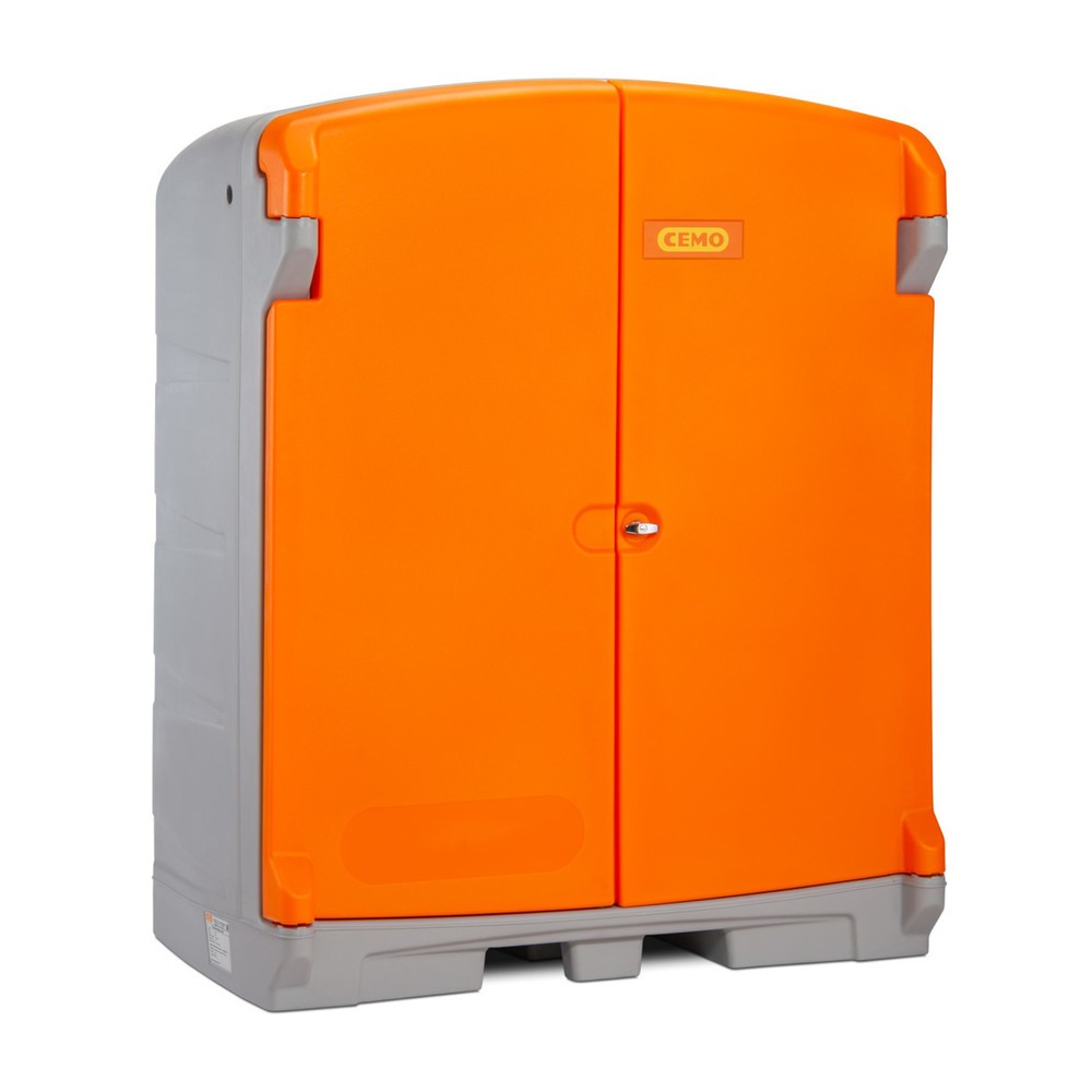 Produktabbildung: CEMO PE-Gefahrstoff-Depot 220/2, 2x 200 l, Auffangvolumen 220 l
