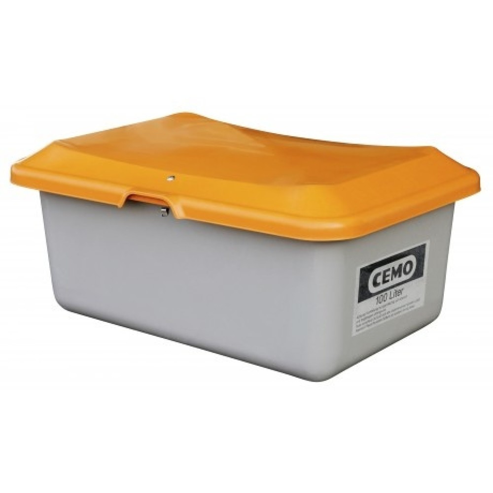 Produktabbildung: CEMO Streugutbehälter, grau/orange, 100 Liter