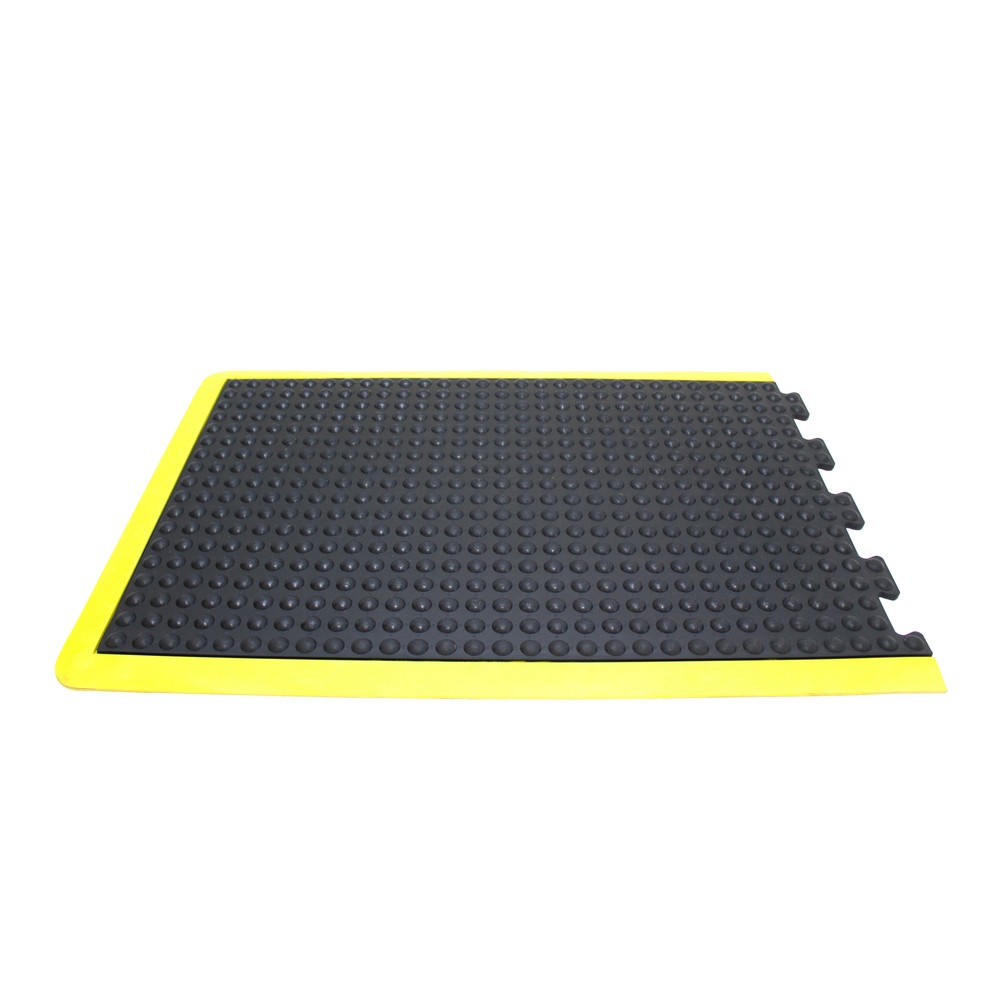Produktabbildung Nr. 1: COBA Anti-Ermüdungsmatte Bubblemat Safety, Endstück, BxL 600 x 900 mm, schwarz/gelb