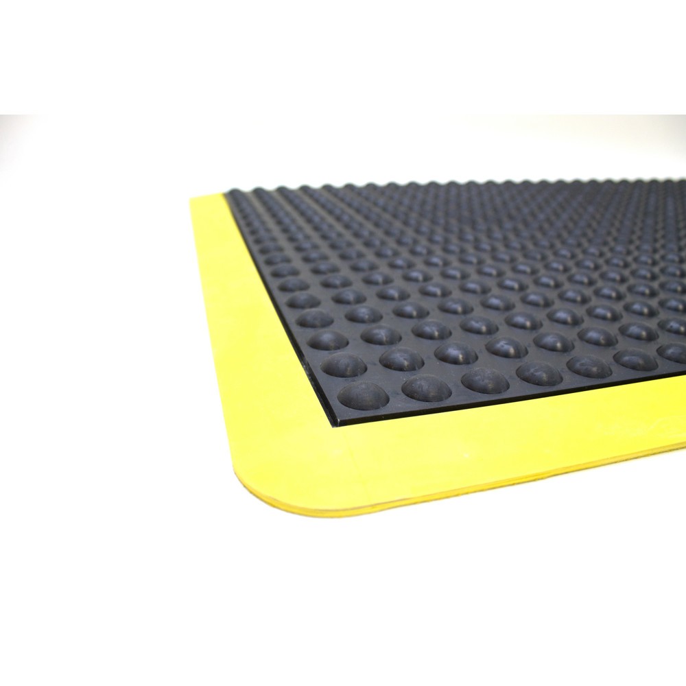 Produktabbildung Nr. 2: COBA Anti-Ermüdungsmatte Bubblemat Safety, Endstück, BxL 600 x 900 mm, schwarz/gelb