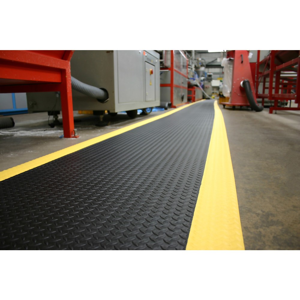 Produktabbildung Nr. 4: COBA Anti-Ermüdungsmatte Orthomat® Diamond, BxL 1.200 mm x 18,3 m, schwarz/gelb
