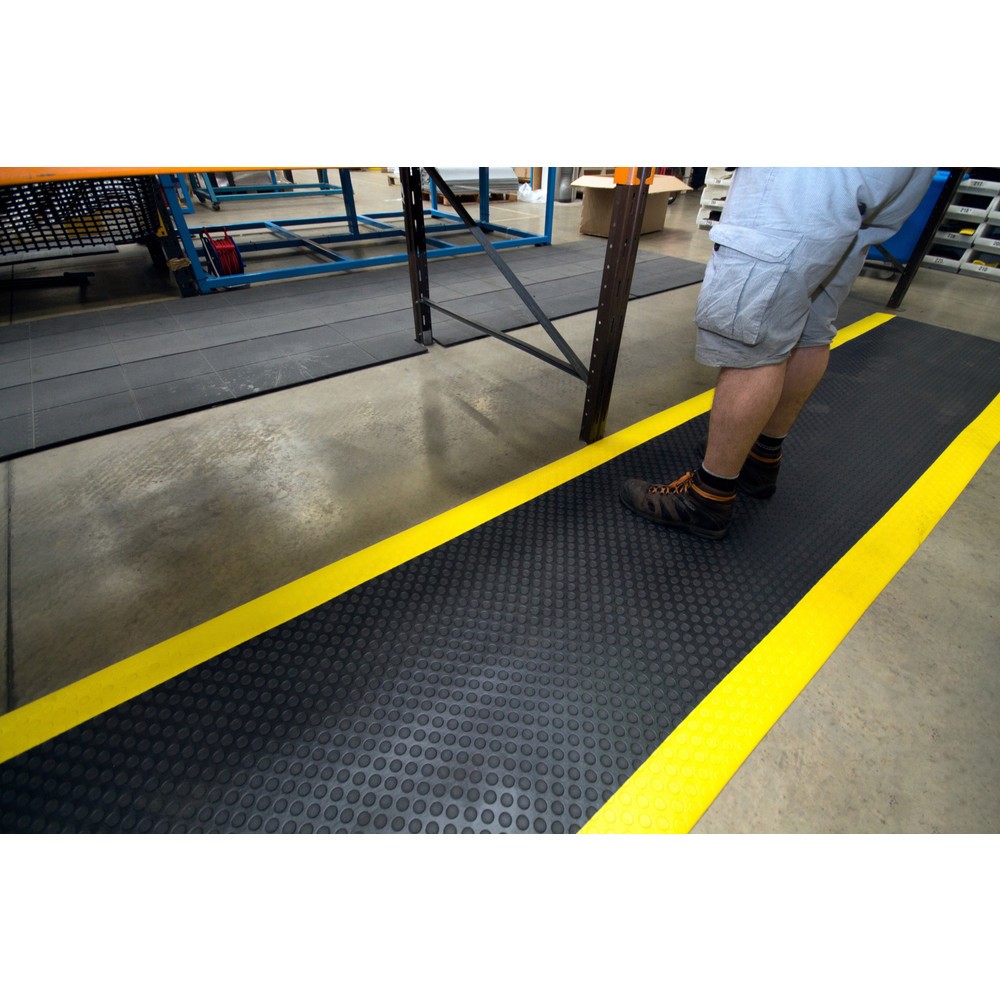 Produktabbildung Nr. 6: COBA Anti-Ermüdungsmatte Orthomat® Dot, 1-lagig, schwarz/gelb, BxL 900 x laufender Meter