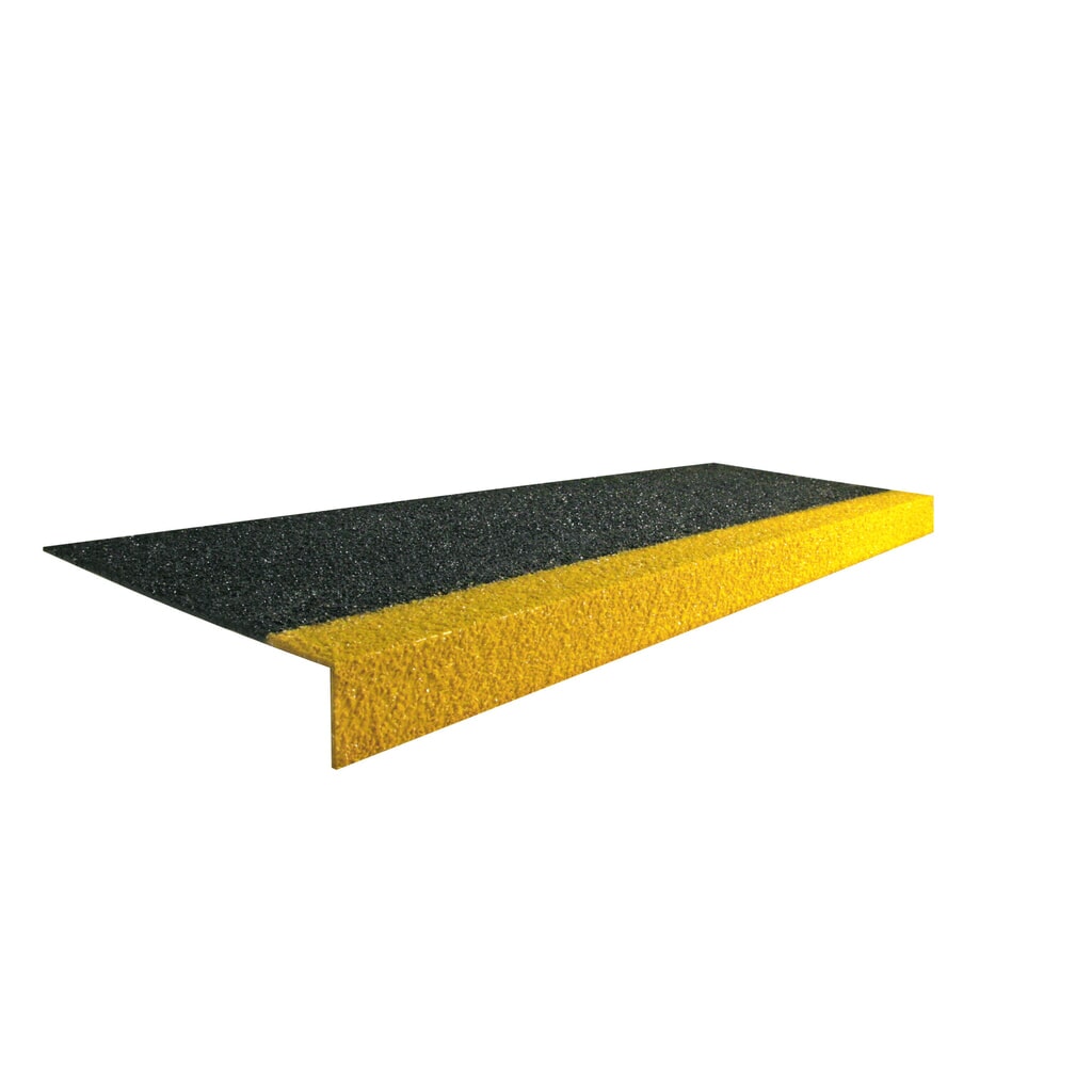 Produktabbildung Nr. 1: COBA Antirutsch-Treppenstufenprofil COBAGRiP® Stair Tread, HxBxL 5,5 x 750 x 345 mm, schwarz/gelb