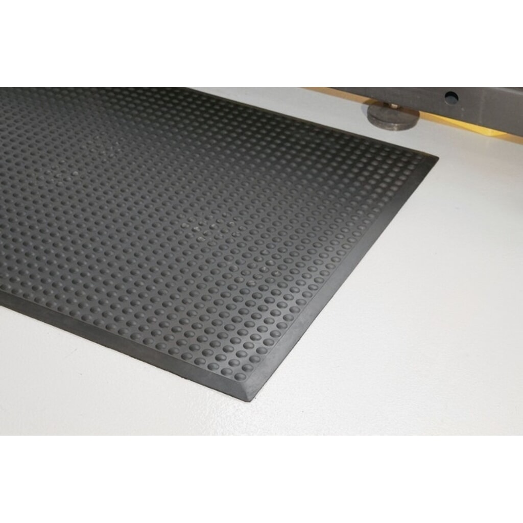 COBA Arbeitsplatzbodenbelag, schwarz SBR-Gummi, Fertigmatte L1200xB900xS14mm Produktabbildung Nr. 3: COBA Arbeitsplatzbodenbelag, schwarz SBR-Gummi, Fertigmatte L1200xB900xS14mm