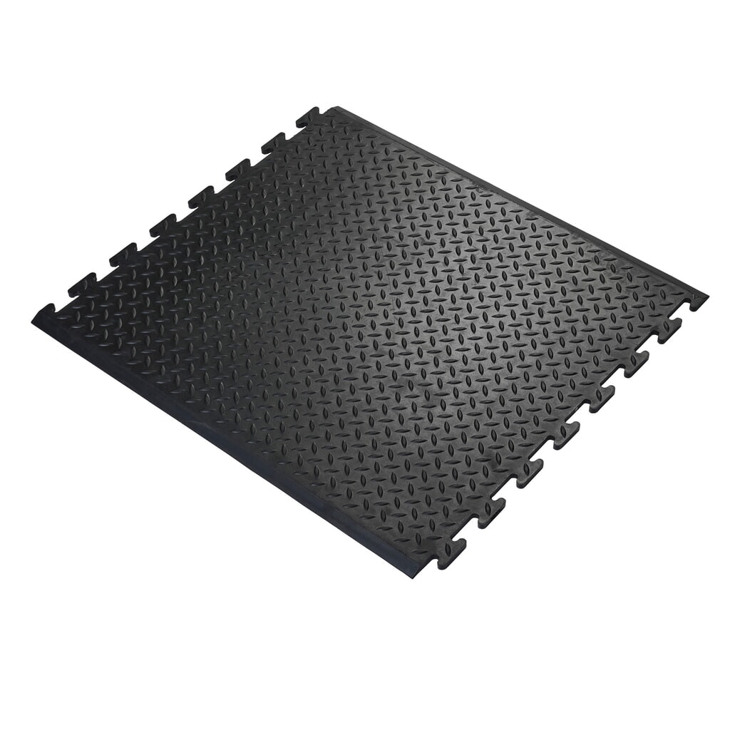 COBA Arbeitsplatzmatte Comfort-Lok, Mittelstück, BxL 700 x 800 mm, schwarz Produktabbildung: COBA Arbeitsplatzmatte Comfort-Lok, Mittelstück, BxL 700 x 800 mm, schwarz