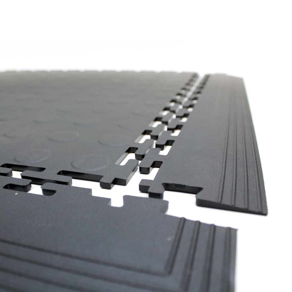 COBA PVC-Bodenfliese, Noppenoptik, BxL 500 x 500 mm, schwarz Produktabbildung: COBA PVC-Bodenfliese, Noppenoptik, BxL 500 x 500 mm, schwarz