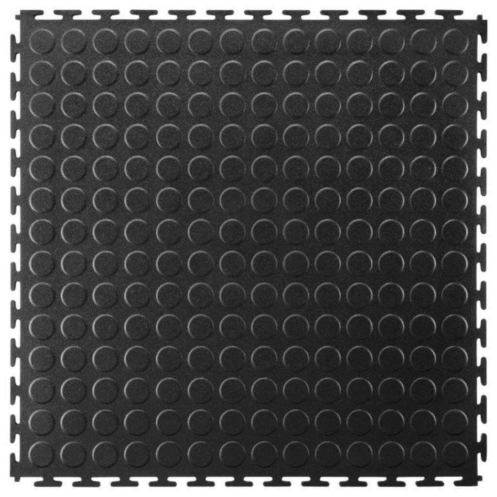 COBA PVC-Bodenfliese, Noppenoptik, BxL 500 x 500 mm, schwarz Produktabbildung Nr. 3: COBA PVC-Bodenfliese, Noppenoptik, BxL 500 x 500 mm, schwarz