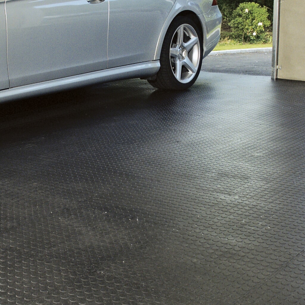 COBA PVC-Bodenfliese Eco, BxL 500 x 500 mm, schwarz Produktabbildung: COBA PVC-Bodenfliese Eco, BxL 500 x 500 mm, schwarz