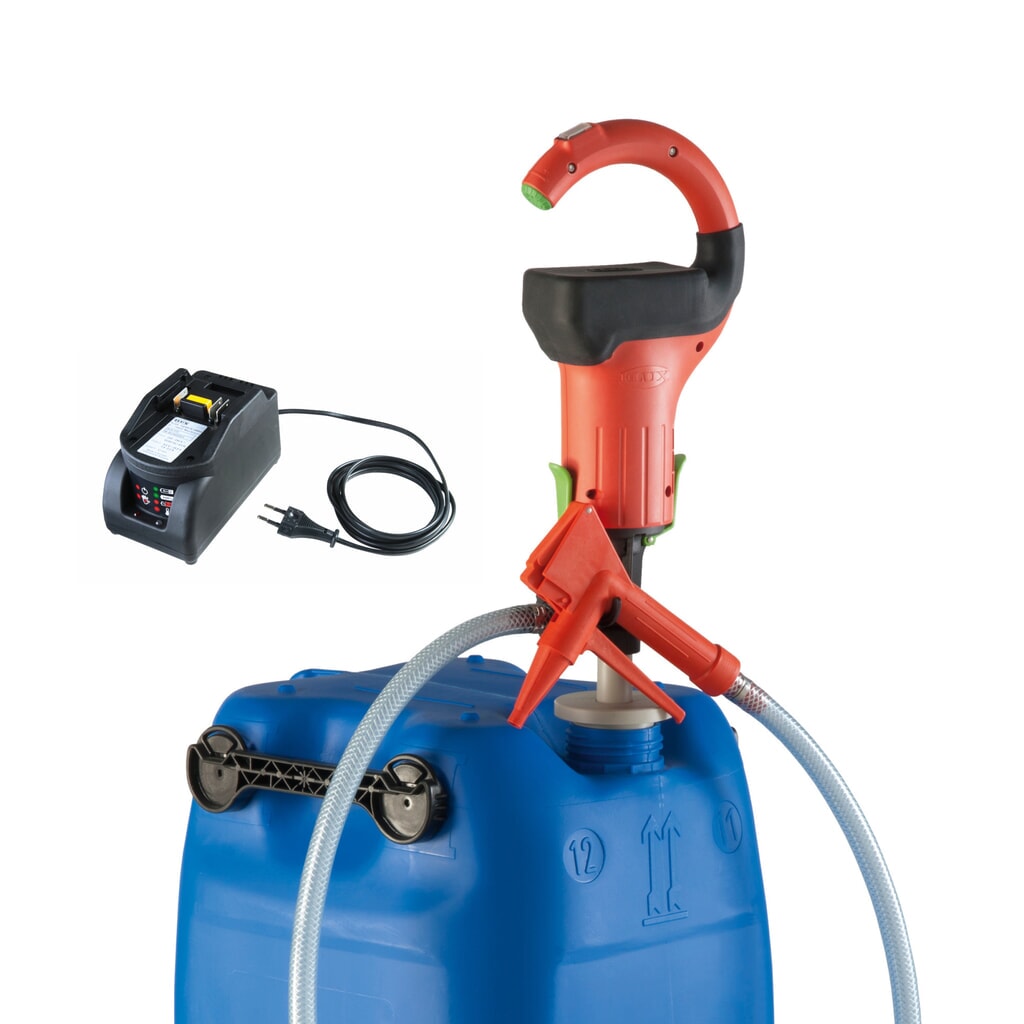 Combiflux-Pumpe mit Akku-Motor, Förderleistung max. 40 l/min, für Kanister Produktabbildung Nr. 5: Combiflux-Pumpe mit Akku-Motor, Förderleistung max. 40 l/min, für Kanister