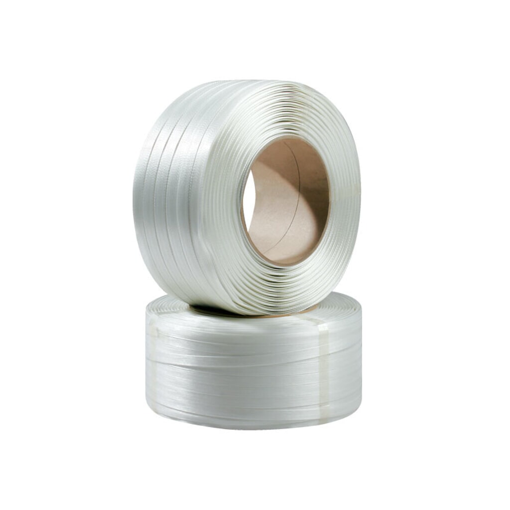 Produktabbildung: Composite Textilband, 19 mm x 600lfm., Kern-Ø 200 mm, Reißfestigkeit 500kp, weiß