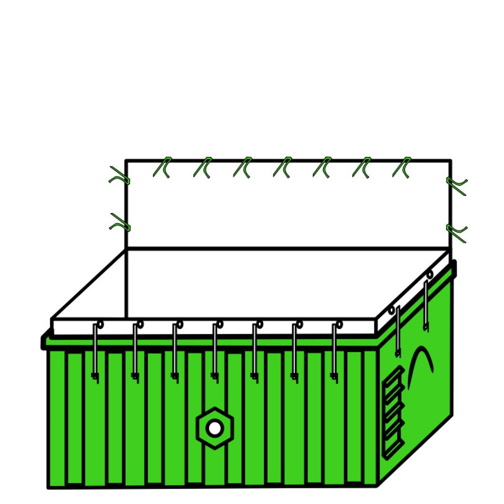 Produktabbildung: Containerbag Asbest und Mineralwolle, mit Verschluss und Haltebändern, Absetzcontainer