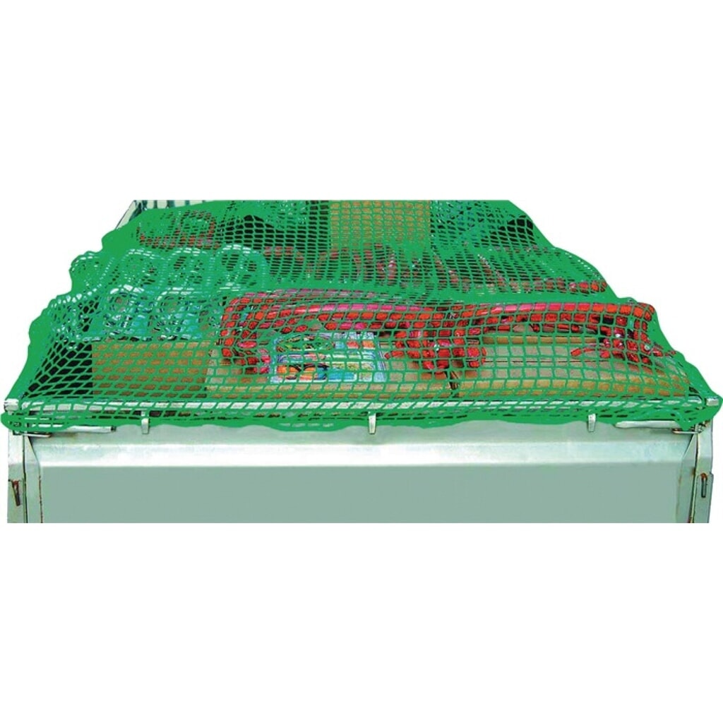 Containernetz L.3xB.2,5 m,S.3mm Polypropylen,grün Maschw.45mm Produktabbildung Nr. 1: Containernetz L.3xB.2,5 m,S.3mm Polypropylen,grün Maschw.45mm