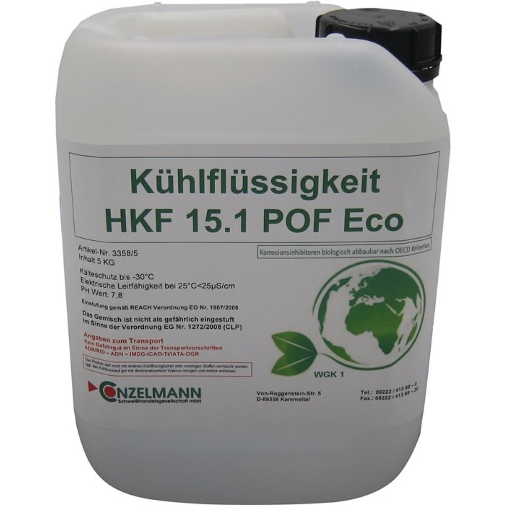 Produktabbildung: CONZELMANN Kühlmittel HKF 15.1 POF ECO, Kanister, 5 kg, Frostschutz bis -15 °C