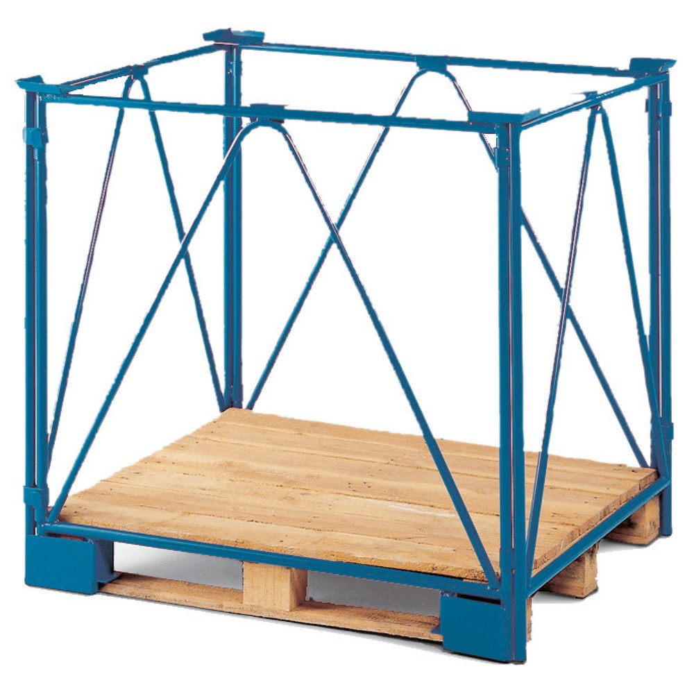 Produktabbildung: CORDES Gitteraufsatzrahmen, 4 Diagonalrohre, für Industrie-Palette, lackiert, Höhe 1.200 mm