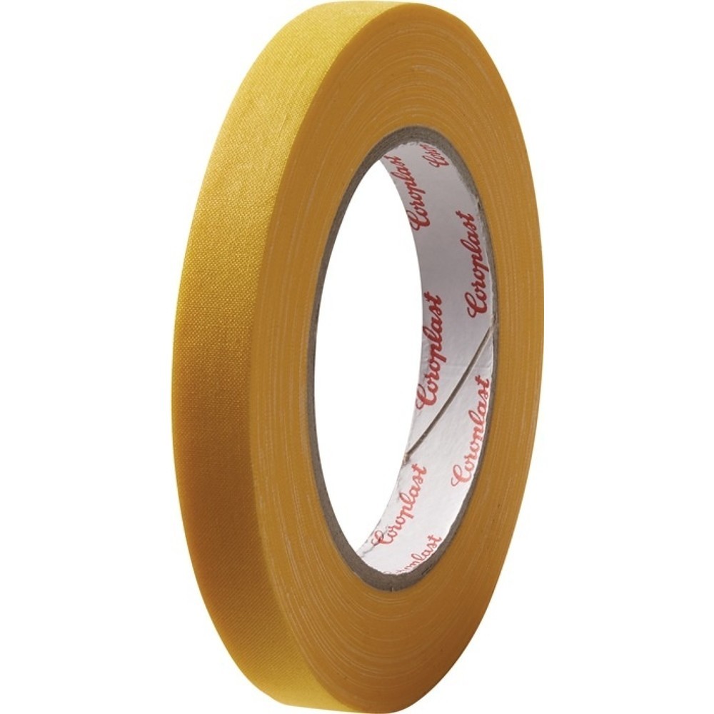 Produktabbildung: COROPLAST Gewebeklebeband 800, Länge 25 m Breite 15 mm, gelb, Rolle