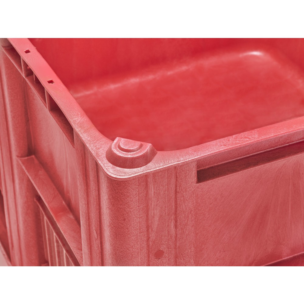 Produktabbildung Nr. 2: CRAEMER Palettenbox, 1.200 x 1.000 x 760 mm, 3 Kufen, rot