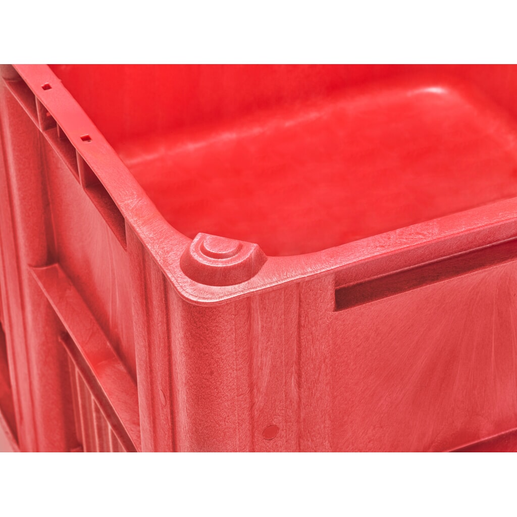 Produktabbildung Nr. 2: CRAEMER Palettenbox, 1.200 x 1.000 x 760 mm, 3 Kufen, rot