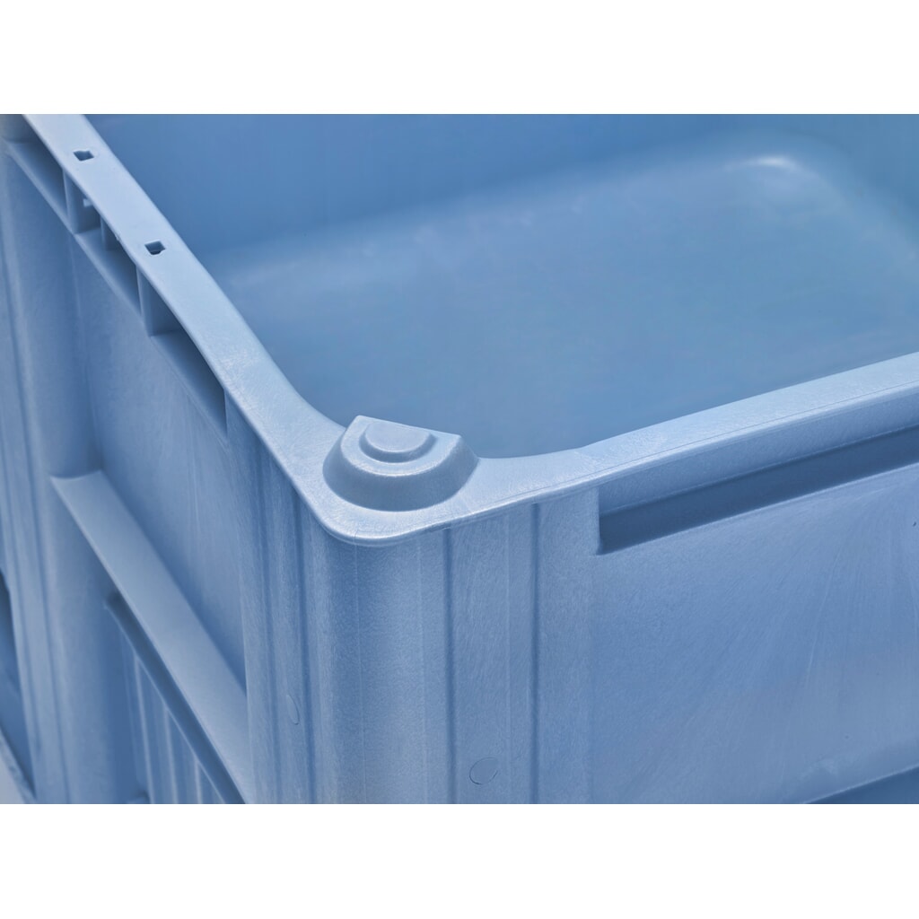 Produktabbildung Nr. 2: CRAEMER Palettenbox, 1.200 x 1.000 x 760 mm, 3 Kufen, blau