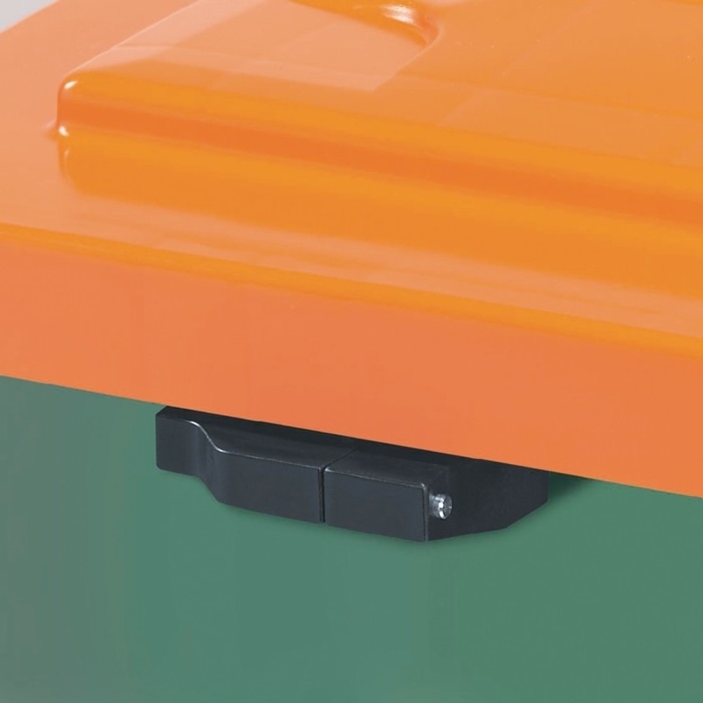 Produktabbildung Nr. 3: CRAEMER Streugutbehälter, 400 l HD-PE grün/orange, L945xB725xH930 mm, ohne Entnahmerutsche
