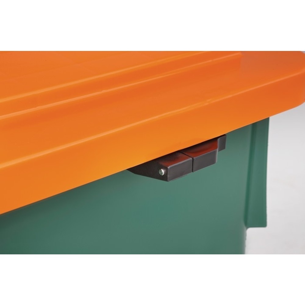 Produktabbildung Nr. 4: CRAEMER Streugutbehälter, 400 l HD-PE grün/orange, L945xB725xH930 mm, ohne Entnahmerutsche