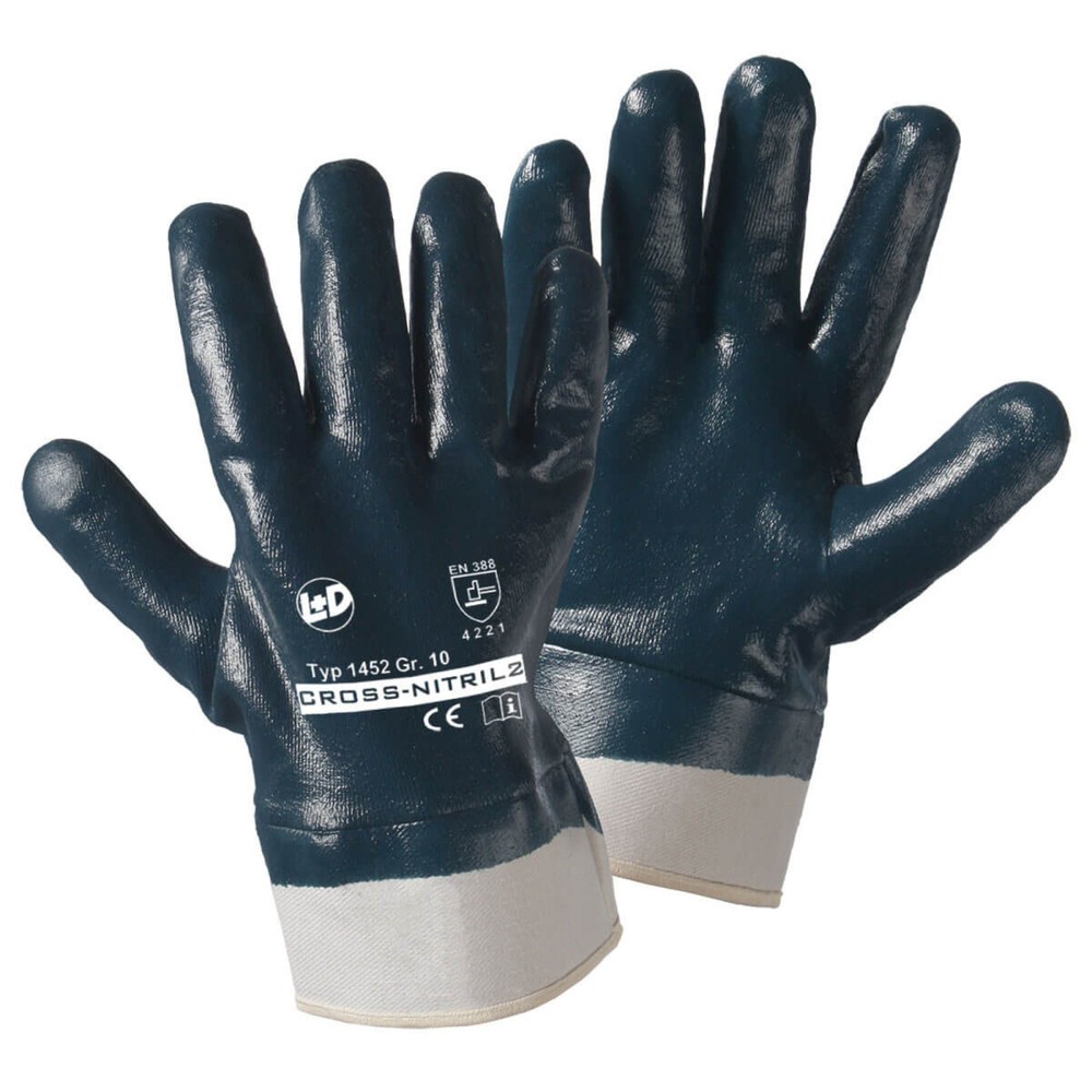Produktabbildung: CROSS-NITRIL2 Handschuh mit Segeltuchstulpe, Größe 10