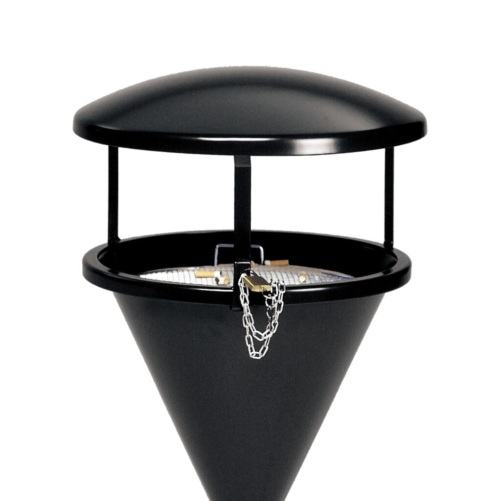 Produktabbildung: Dach für VAR® Standascher CLASSIC, Stahl, verkehrsweiß