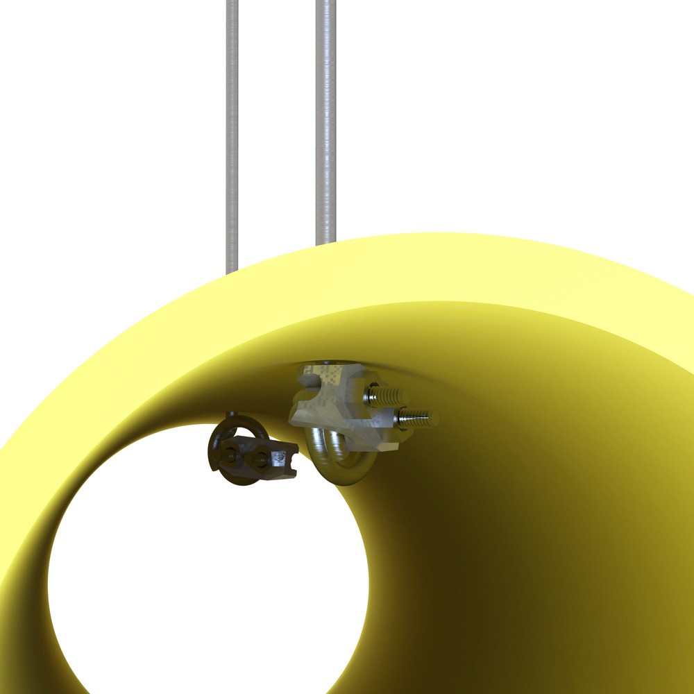 Produktabbildung Nr. 9: dancop Höhenbegrenzung „Papa“, hängend, Ø 140 mm, Länge 1.500 mm