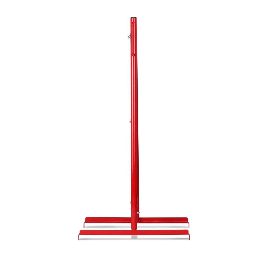 Produktabbildung Nr. 3: dancop Scherengitter, Standfuß beidseitig, Breite 3.600 mm, rot/weiß