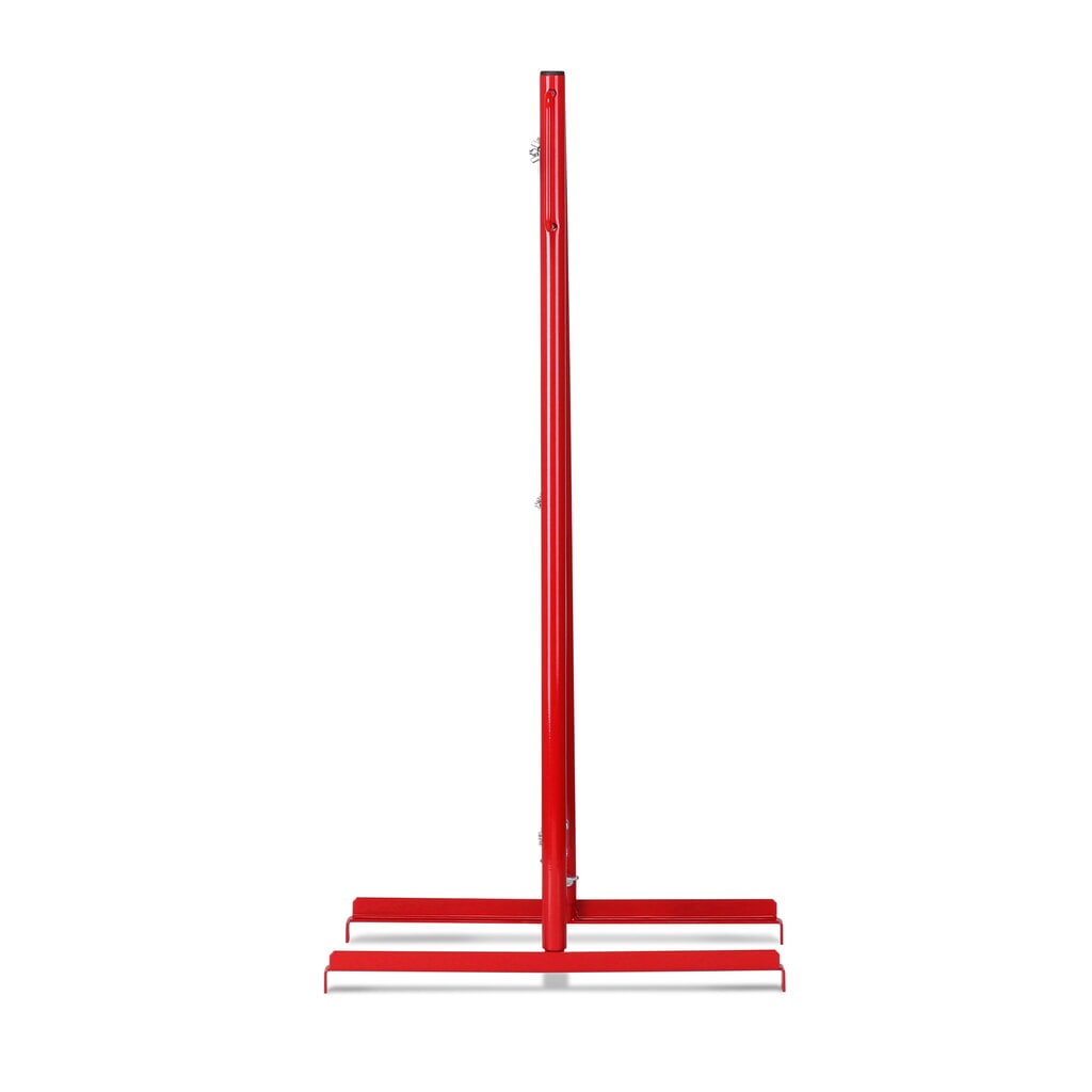 Produktabbildung Nr. 3: dancop Scherengitter, Standfuß beidseitig, Breite 3.600 mm, rot/weiß