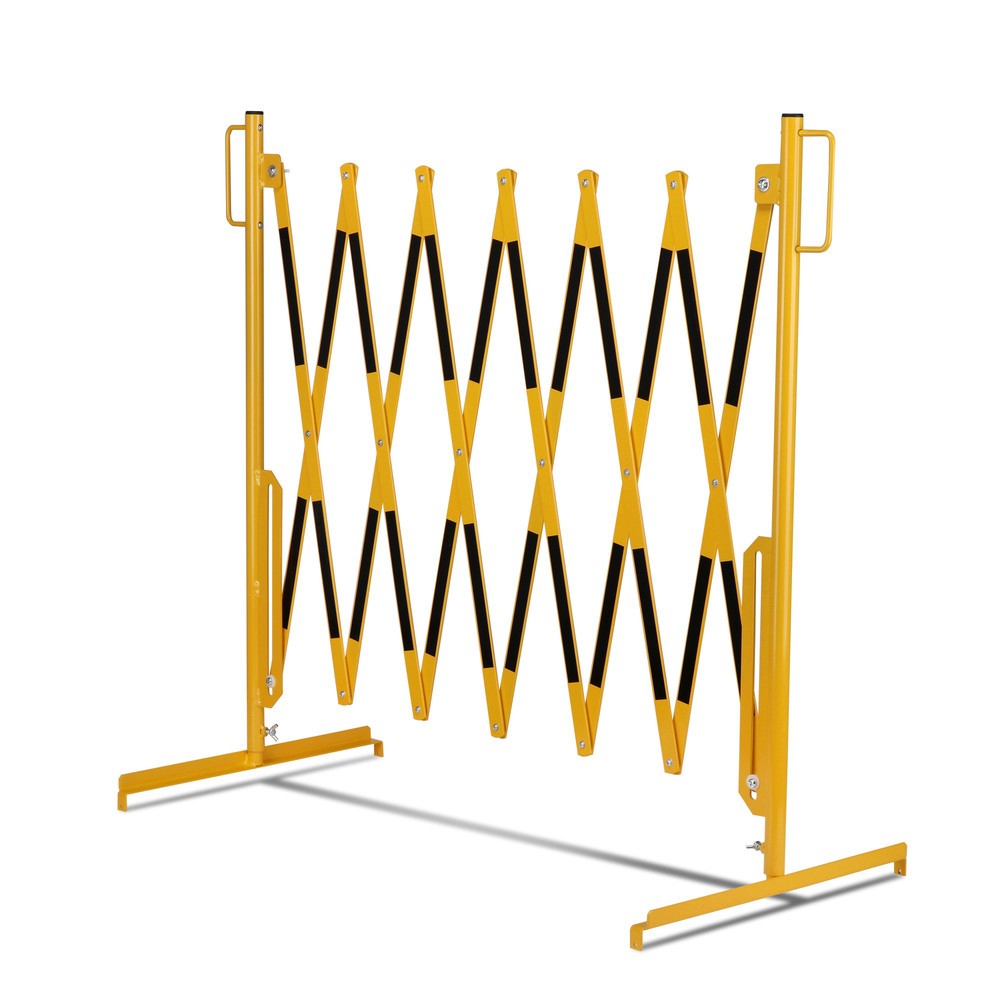 Produktabbildung Nr. 6: dancop Scherengitter, Standfuß beidseitig, Breite 3.600 mm, schwarz/gelb