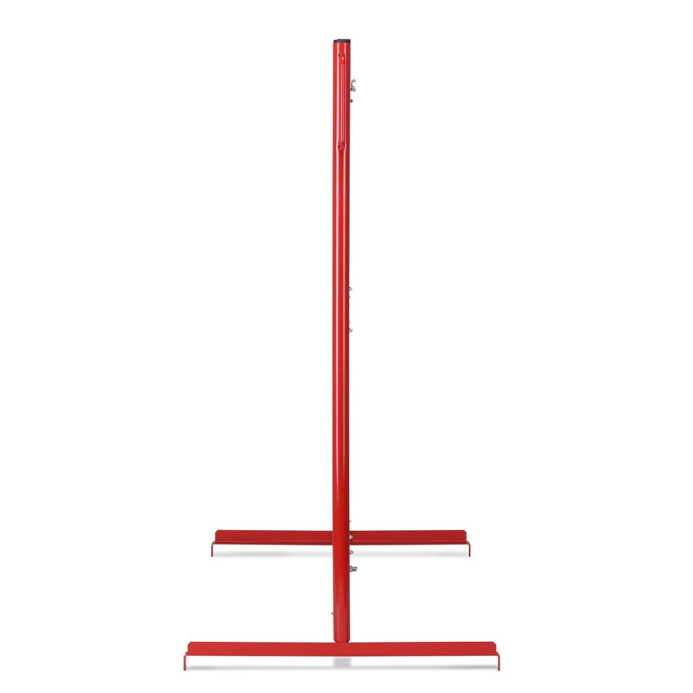 Produktabbildung Nr. 7: dancop Scherengitter, Standfuß beidseitig, Breite 3.600 mm, rot/weiß
