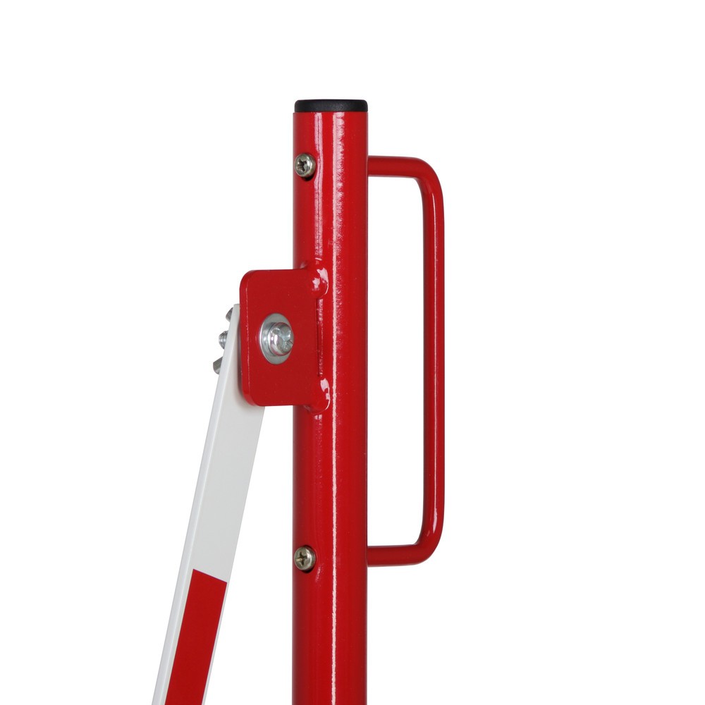 Produktabbildung Nr. 9: dancop Scherengitter, Rollen einseitig, Wandmontage, Breite 3.600 mm, rot/weiß