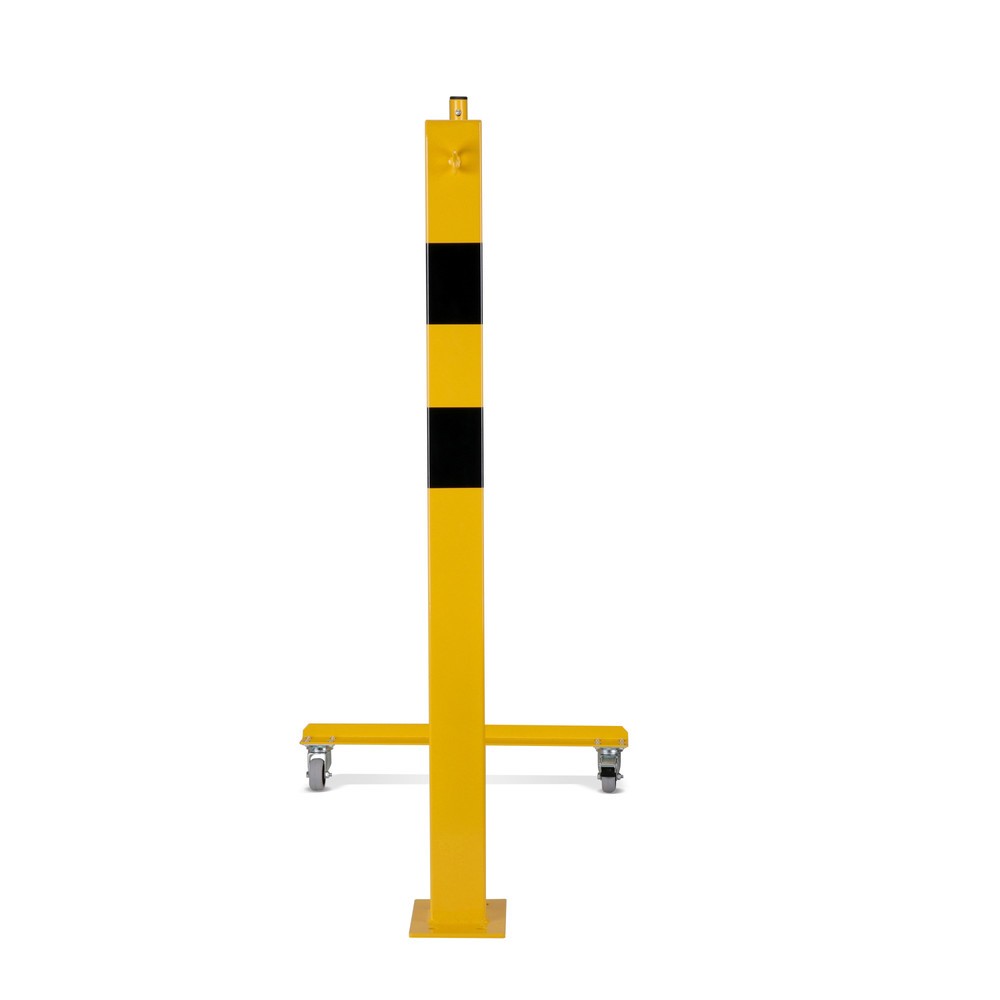Produktabbildung Nr. 7: dancop Scherengitter, 1 Rollenfuß, 1 Absperrpfosten, Breite 3.600 mm, gelb/schwarz