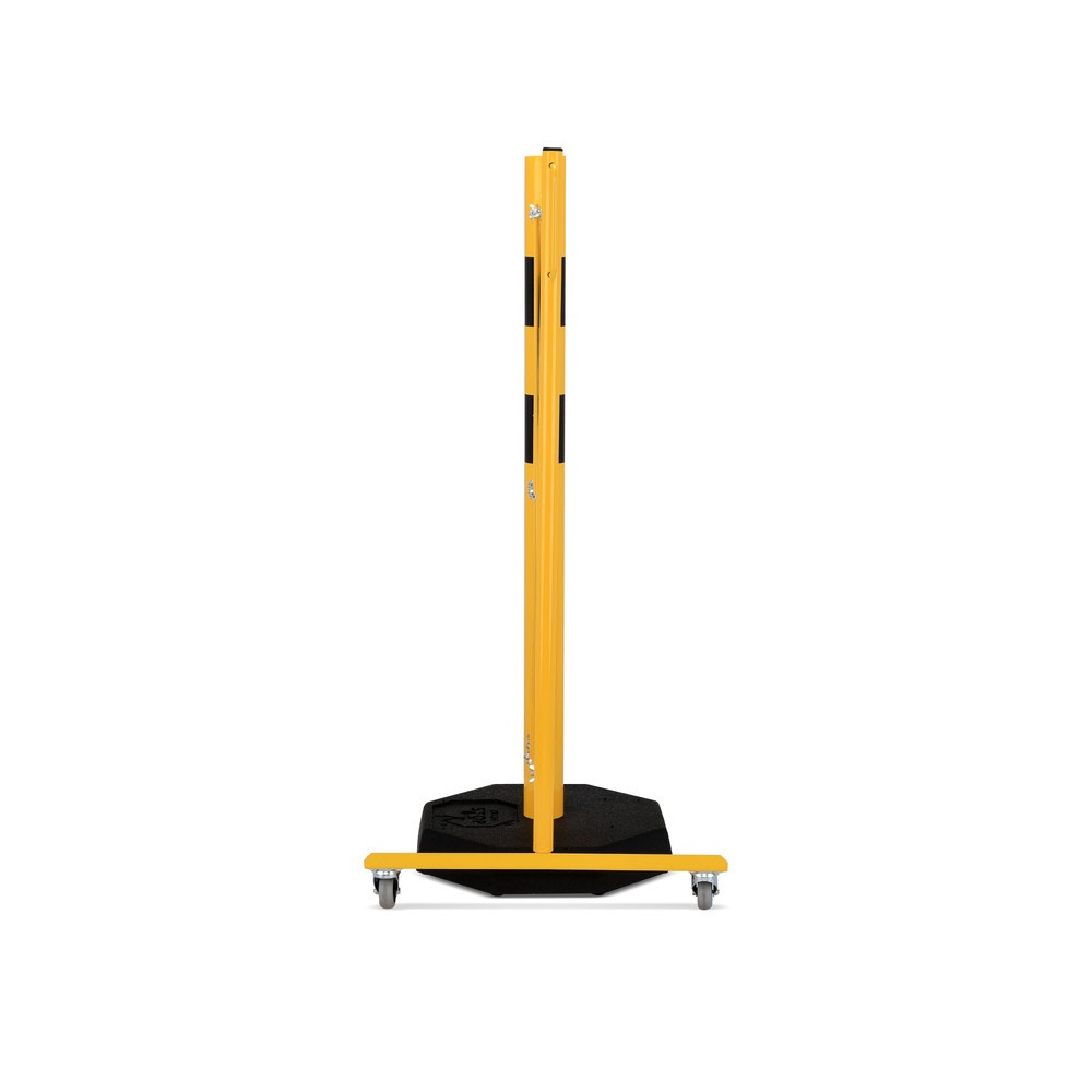 Produktabbildung Nr. 3: dancop Scherengitter, 1 Rollenfuß, 1 Standpfosten, Breite 3.600 mm, gelb/schwarz