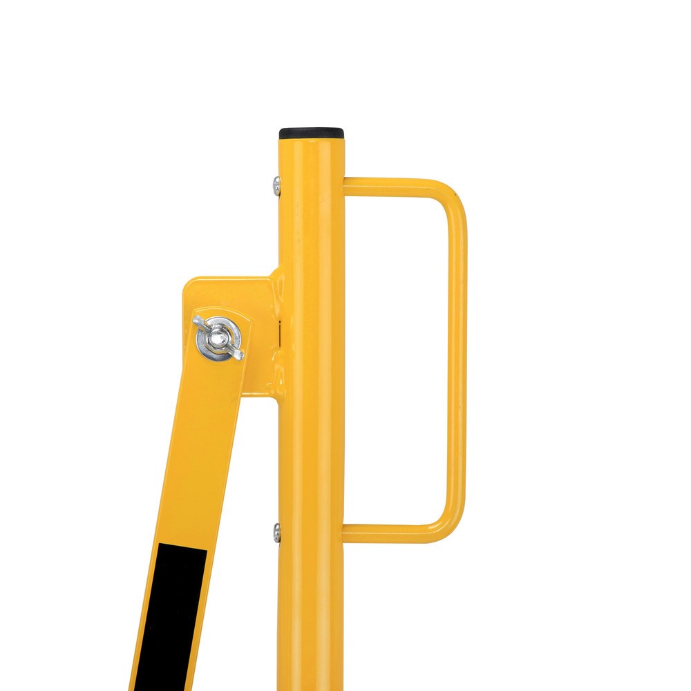 Produktabbildung Nr. 10: dancop Scherengitter, 1 Rollenfuß, 1 Standpfosten, Breite 3.600 mm, gelb/schwarz